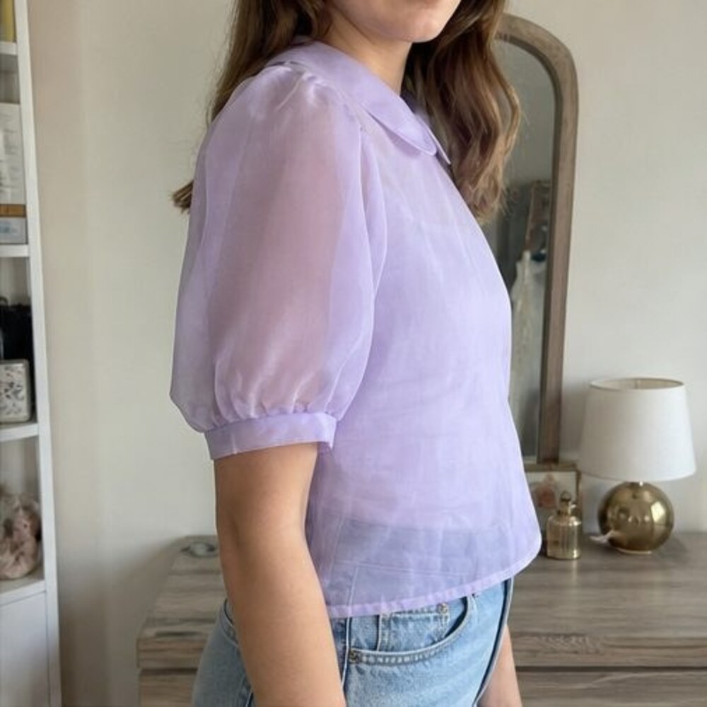 Camel Ruffle Blouse - Picture 3 of 6